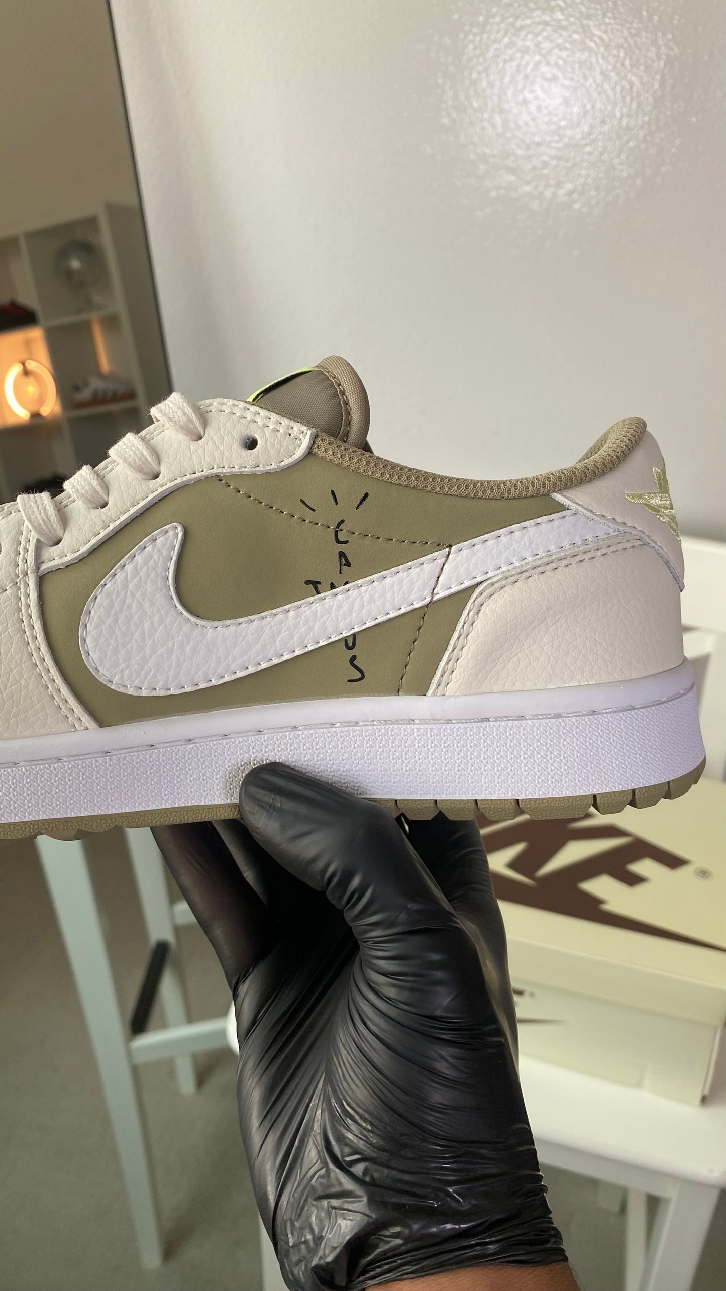 Travis Scott x Jordan 1 Low Golf “Neutral Olive” (Master Quality)