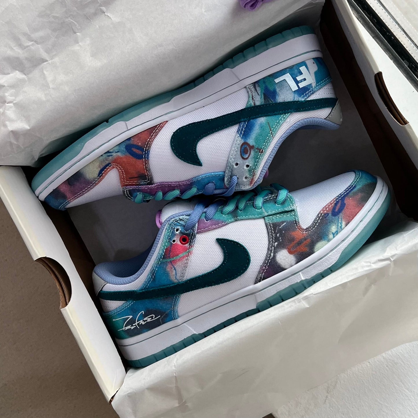 Nike SB Dunk x Futura Laboratories “Bleached Aqua” (Master Quality)