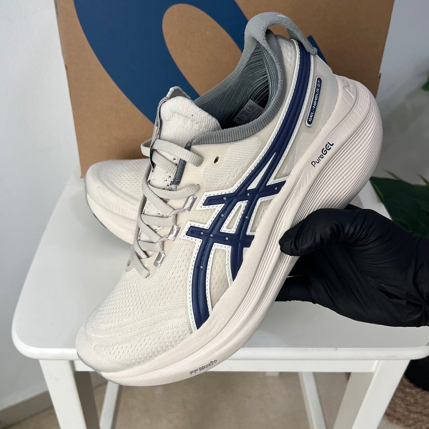 Asics Gel Nimbus 27 "Birch /Indigo Blue"