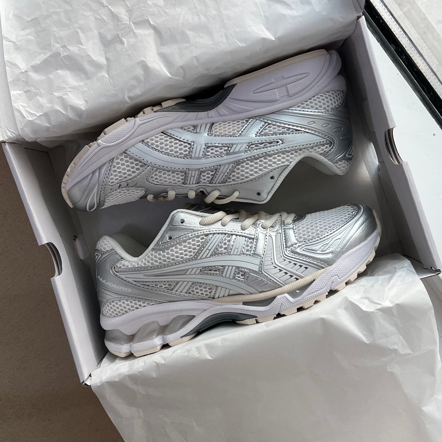 ASICS x JJJJound Gel-Kayano 14 "Silver/White" (Master Quality)