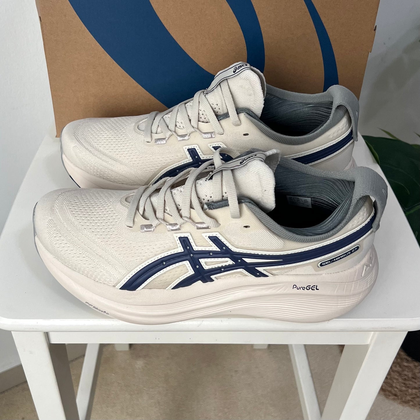 Asics Gel Nimbus 27 "Birch /Indigo Blue"